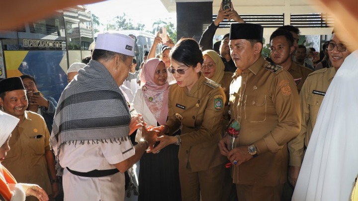 Penyambutan Jemaah Haji Kota Singkawang, Selasa 8 Juli 2025. (IST)