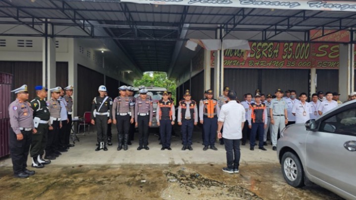 Tim gabungan penertiban opsen pajak kendaraan bermotor. Foto (Ist)