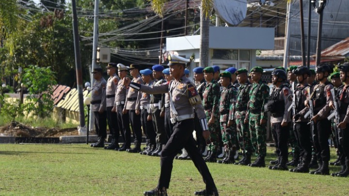Apel gelar pasukan Operasi Ketupat Kapuas di Mapolres Singkawang, Kamis (12/3/2026). Foto (ist)