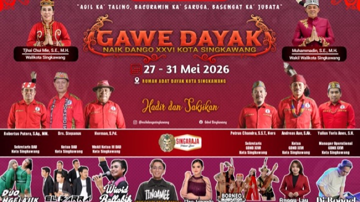 Gawe Dayak Naik Dango XXVI Kota Singkawang