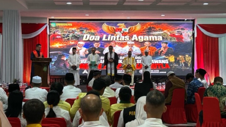 Doa lintas agama yang digelar di Kota Singkawang, Jumat (28/8/2026).